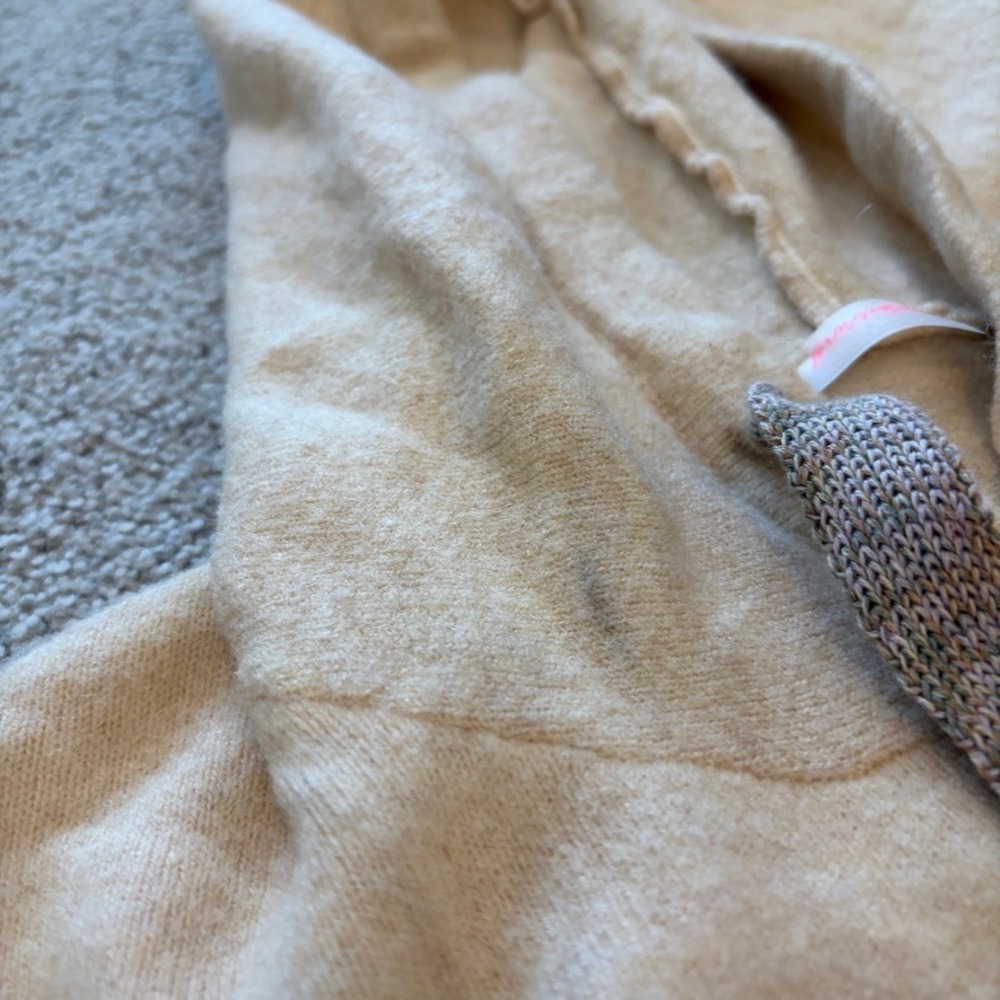 FP Movement SAMPLE Wool Blend Hoodie Womens S Beige Striped Casual Lounge‎ Cozy - Picture 3 of 8